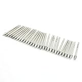 uxcell ダイヤモンドマウントポイント　ダイヤモンドバー　研削 研磨 先端 工具 合金 ダイヤモンド素材 シルバートーン 30個入り