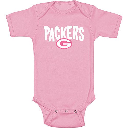 Reebok Green Bay Packers Infant Pink Creeper 12 Months