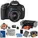 Canon EOS Rebel T3i 18 MP CMOS Digital SLR Camera and DIGIC 4 Imaging with EF-S 18-55mm f/3.5-5.6 IS Lens With Canon PIXMA Pro9000 Mark II Inkjet Photo Printer (3295B002) And 8 GB SD Card , Case . A $400.00 Mail In Rebate Coupon Is Included .