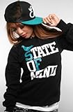 Adapt The State of Mind Hoody,Sweatshirts for Women, Medium,Black/Teal Adapt The State of Mind Hoody,Sweatshirts for Women, Medium,Black/Teal