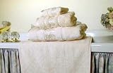 MARRIKAS Egyptian Cotton 6 Piece Jacquard Towel Set CREAM