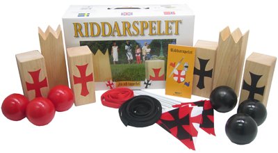 Originales Ritter-Spiel aus Gummibaumholz inkl. Tragebeutel