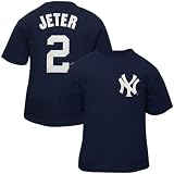 New York Yankees Infant #2 Derek Jeter Navy Blue Player Name & Number T-shirt