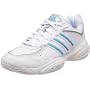 adidas Women's Court Ace Tennis Shoe,White/Blue/Silver,9.5 M