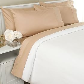 1000TC Single Ply Cotton Sheet Set and Bonus Cases, Queen, Sage by SmartBargains