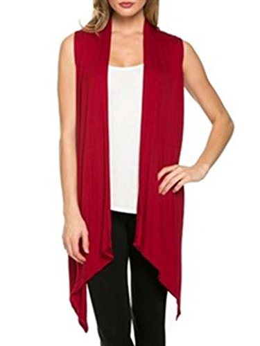 Creabygirls® Womens Knitting Batwing Open Front Vest Cardigan Jersey Cover Up