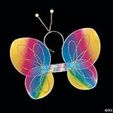 IMAGE OF Rainbow Butterfly Wings and Antenna Headband