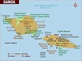 Map of Samoa, Pacific Photographic Poster Print, 16x12