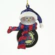 Columbus Blue Jackets NHL Striped Acrylic Snowman Ornament (3")