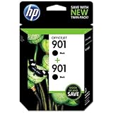 HP 901 Black Ink Cartridge, Twin Pack (CZ075FN)