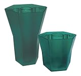 BRELLA VASE - 5 inch and 10 inch - 2 piece - Translucent - Kauai Green - Duet Gift Set