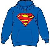 Superman CLASSIC LOGO Adult Royal Blue Hoody Hoodie Sweatshirt
