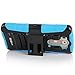 LG G3 Vigor Case, SGM (TM) Shell Holster Hybrid Defender Combo Case with Kickstand & Belt Clip For LG G3 Vigor (Blue + Black)