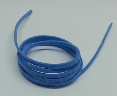 1 Dozen Light Slate Blue Color Leather Suede Beading Cord 90 Cm Per Piece