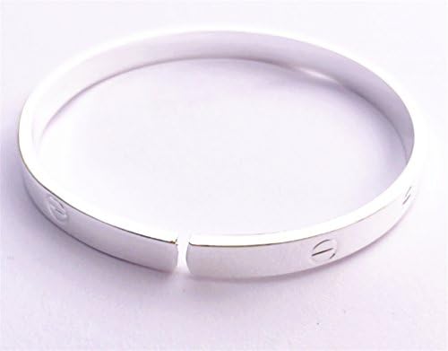 Sunning Plated 925 Sterling Silver Bangle Bracelet (2.3 X 2.3 X 0.24 Inch, with a Beautifully Compact Packaging Box）