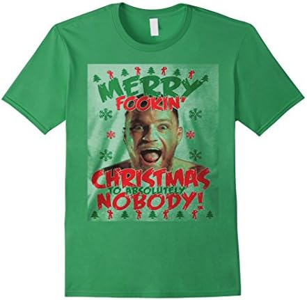 Men's MERRY FOOKIN CHRISTMAS TO ABSOLUTELY NO BODY! T-SHIRT XL Grass