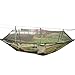 Rusee Camping Hammock with Net Outdoor Hammock Travel Bed Lightweight Parachute Fabric Double Hammock for Tree, Camping, Hiking, Backpacking, Backyard (Camouflage)