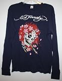 Ed Hardy Men's Long Sleeve Thermal Tee - Medium, Purple