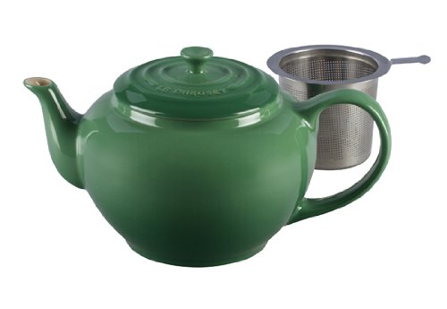 Le Creuset Stoneware Large Teapot with Stainless Steel Infuser, Fennel On Sale