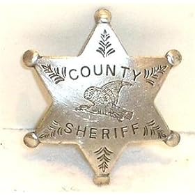 County Sheriff Old West Police Badge With Eagle