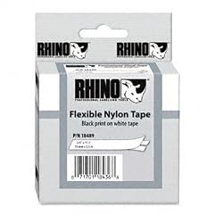 DYMO 3/4 Inch Flexible Industrial Strength Nylon Labels for Rhino 5000 Label Printer, White (18489)