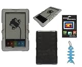 Clear Crystal Hard Case With Screen Protector And Fishbone Style Keychain for Barnes and Noble Nook EBook Reader