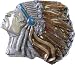 Mens FULL COLOR INDIAN CHIEF Punk Rock Metal Belt Buckle