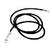 New 19" BLACK Silk Cord Chain Necklace Sterling Silver