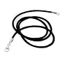 New BLACK Silk Cord Chain (16", 19", 24") Sterling Silver Necklace