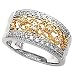 14K Two Tone Gold Diamond Bridal Anniversary Band Ring (0.25 ctw, G-H, SI1)