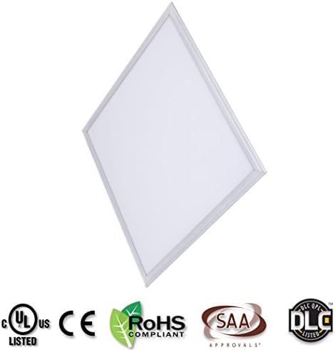 Enpower 7G DIMMABLE 40 Watt 2'x2' Edge Lit Cool White Light (5000k) Scratch Proof - White Frame LED Panel Light for Office/kitchen/bathroom Overhead - Input Voltage 100v-240v - UL and DLC Listed