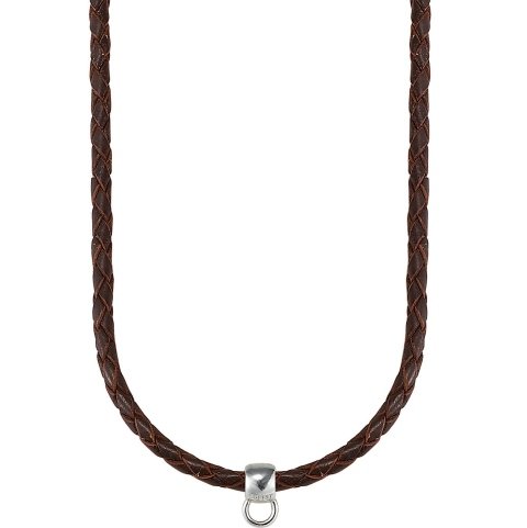 Esprit Damen-Charms-Kette dark brown 925 Sterlingsilber Leder ca. 75+5cm ESNL92070A750 Preisvergleich