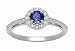 14k White Gold Sapphire and Diamond Ring