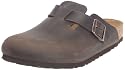 Birkenstock Boston Naturleder, mit Dornschnalle und Fußbett Unisex Clogs