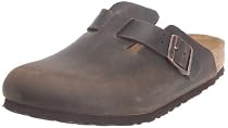 Birkenstock Boston Naturleder, mit Dornschnalle und Fußbett Unisex Clogs