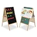 5-In-1 Magnetic Teacher's Easel, Chalkboard/Flannel, 24 x 47, BLK/Green