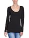 edc by ESPRIT Damen Shirt/ T-ShirtN42714, Gr. 40 (L), Schwarz (black 001)