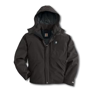 Carhartt Mens Jacket Waterproof Jacket 3XLT Black - J175 by Carhartt