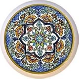 Talavera-look DesignTLV048 Mexican Art Drawer Pull Knob