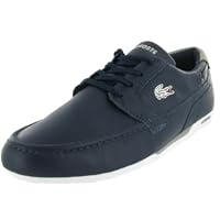 LACOSTE Dreyfus Leather Boat Style Sneaker Mens Shoes Blue Size 10