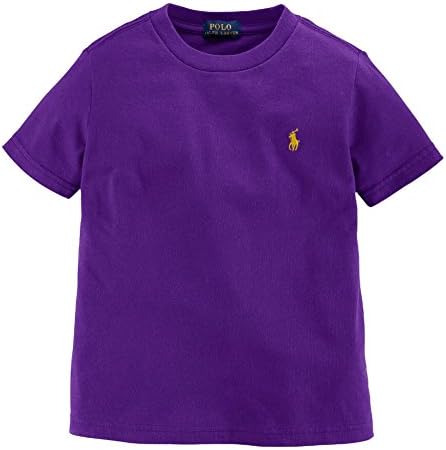 Polo Raulph Lauren Classic-Fit Solid Cotton Tee (Large (14-16), Squire Purple)