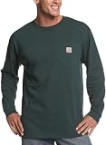 Carhartt Men’s Long Sleeve Workwear Pocket T-Shirt, Hunter Green, X-Large Tall