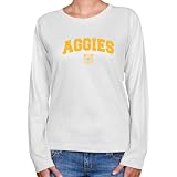 NCAA North Carolina A&T Aggies Ladies White Logo Arch Long Sleeve Classic Fit T-shirt-