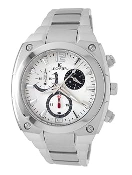 Le Chateau Men's Sports Chronograph Watch #5410M (White Dial)