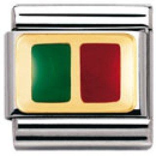 Nomination Composable Classic FLAGGE EUROPA Edelstahl, Email und 18K-Gold (PORTUGAL) 03023 Preisvergleich