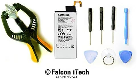 OEM Samsung Galaxy S6 Edge 2600 mAh EB-BG925ABE Battery with Falcon iTech Pro Magnetic Tool Set and Suction iPopper