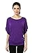 BMS Womens Short Sleeve Boat Neck Solid Shirring Dolman Drape Top Tee Shirt