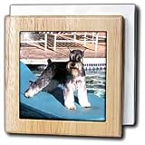 Schnauzer - 6 Inch Tile Napkin Holder