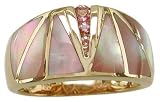 18KT Pink Mother Of Pearl & Pink Tourmaline Ring