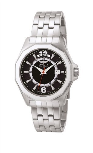 Invicta II Collection 5236 Quartz Sapphire Coated Mineral Black Dial Stainless Steel Plating Stainless Steel Band Men Watch